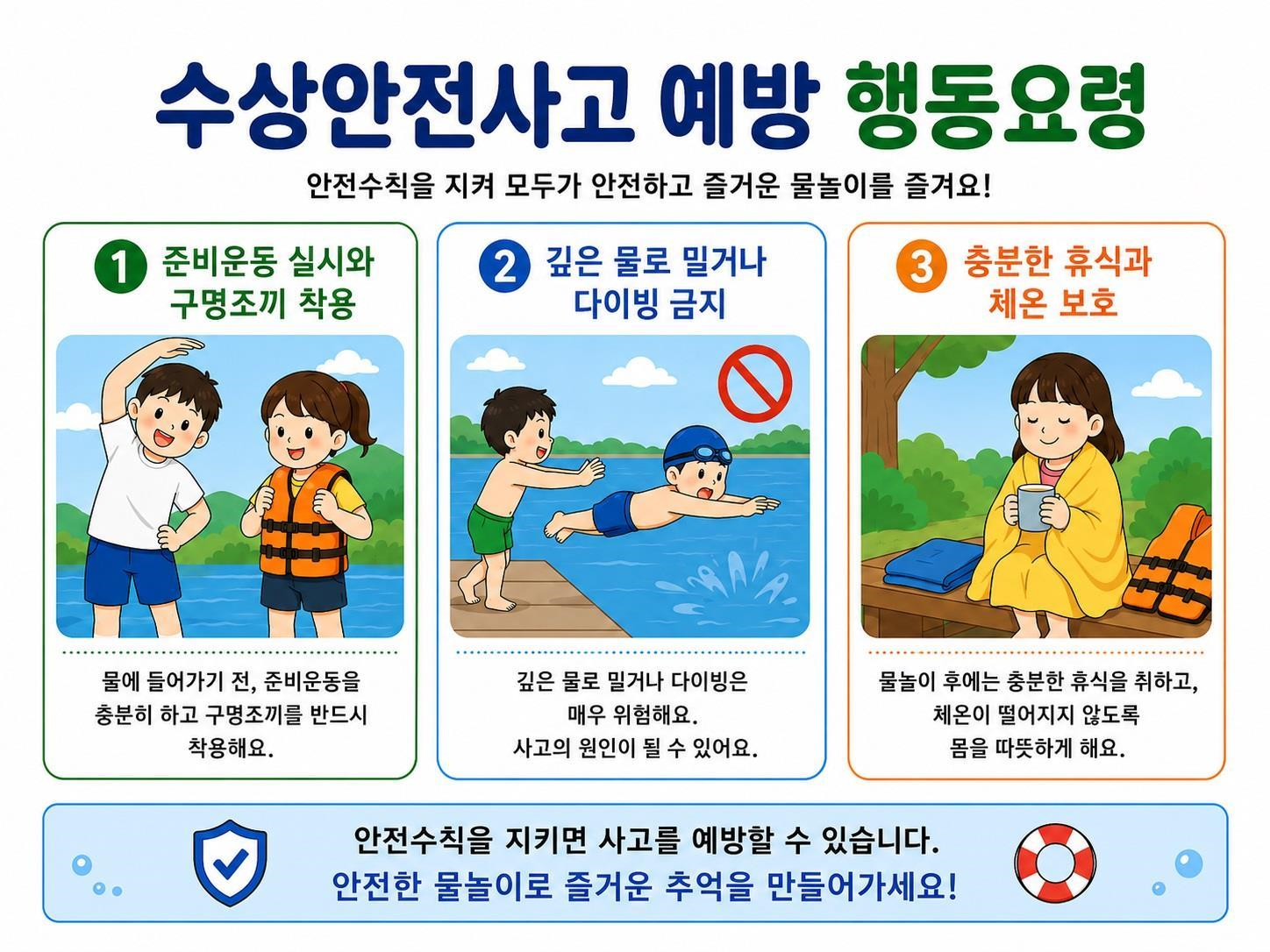수상안전사고 예방 행동요령